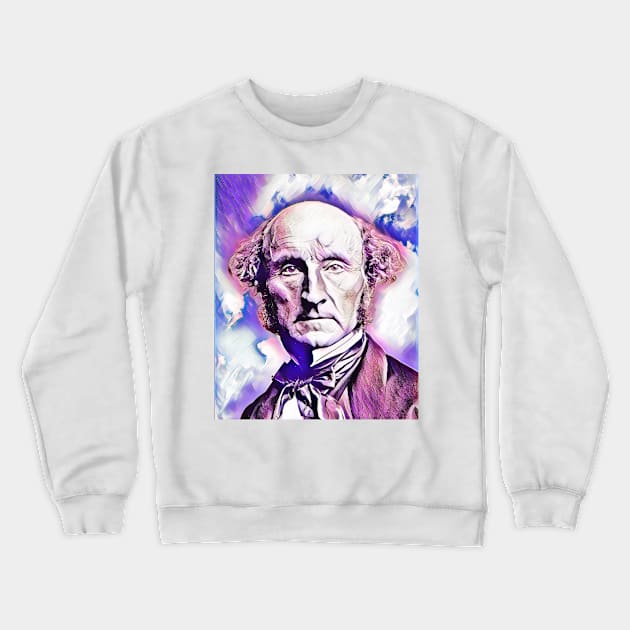 John Stuart Mill Portrait | John Stuart Mill Artwork 7 Crewneck Sweatshirt by JustLit